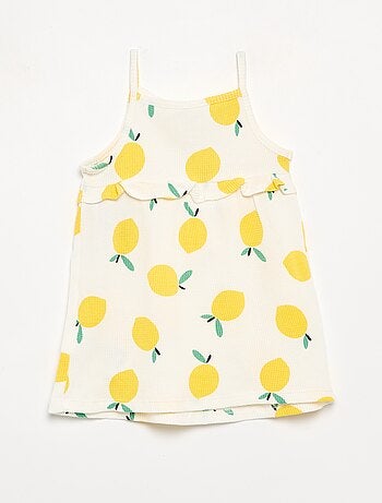 Robe à bretelles en nid d'abeille