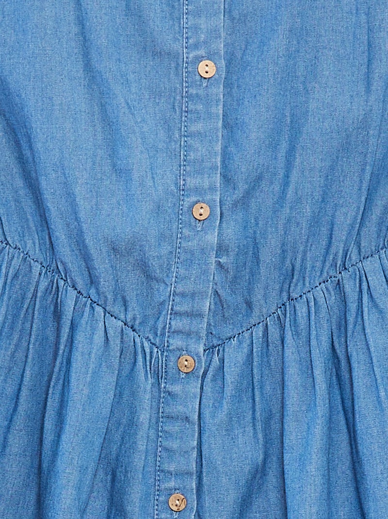Robe à bretelles en tencel BLEU - Kiabi