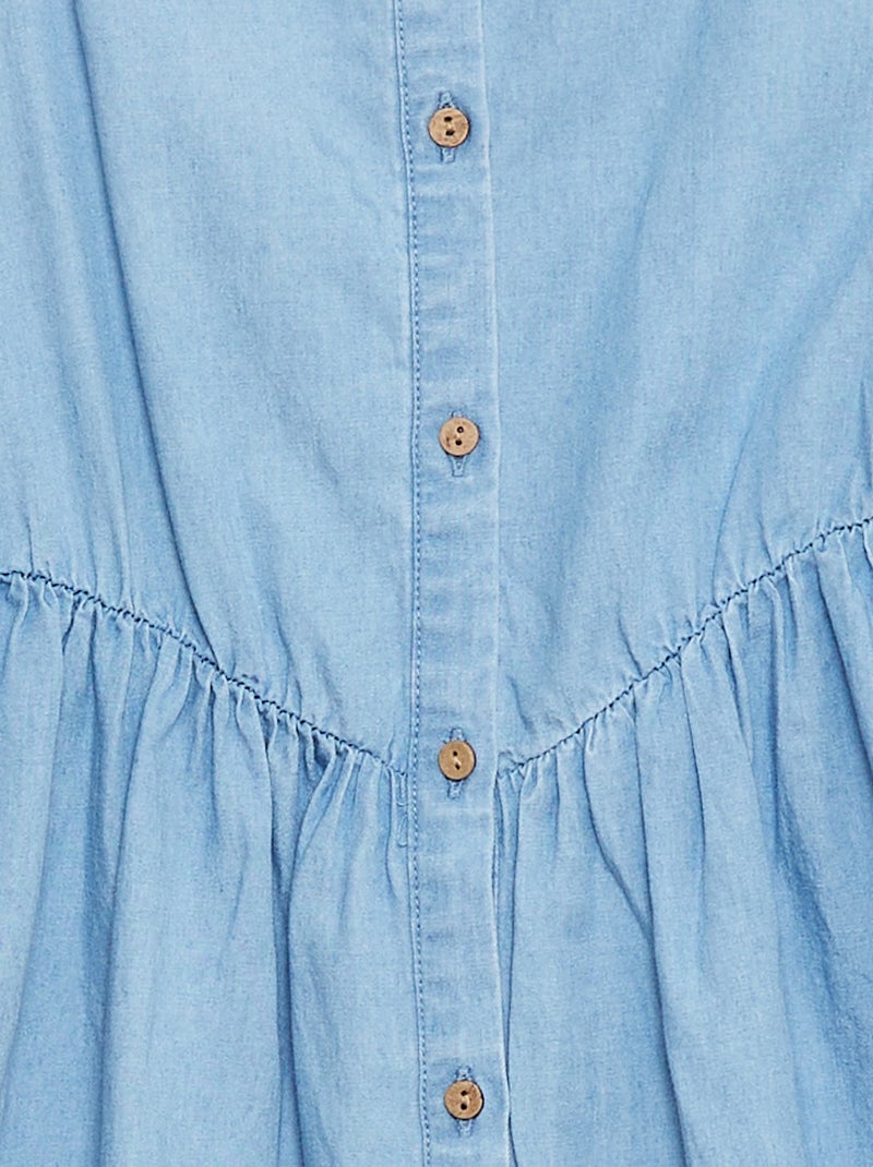 Robe à bretelles en tencel BLEU - Kiabi