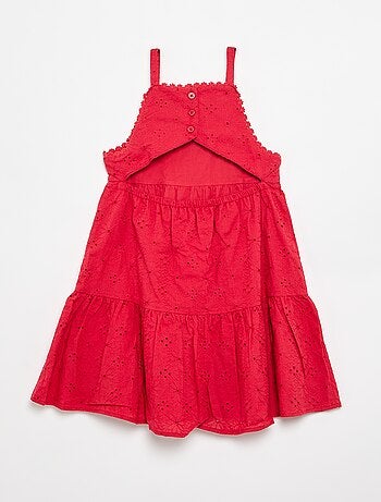 Robe à bretelles et broderies anglaises