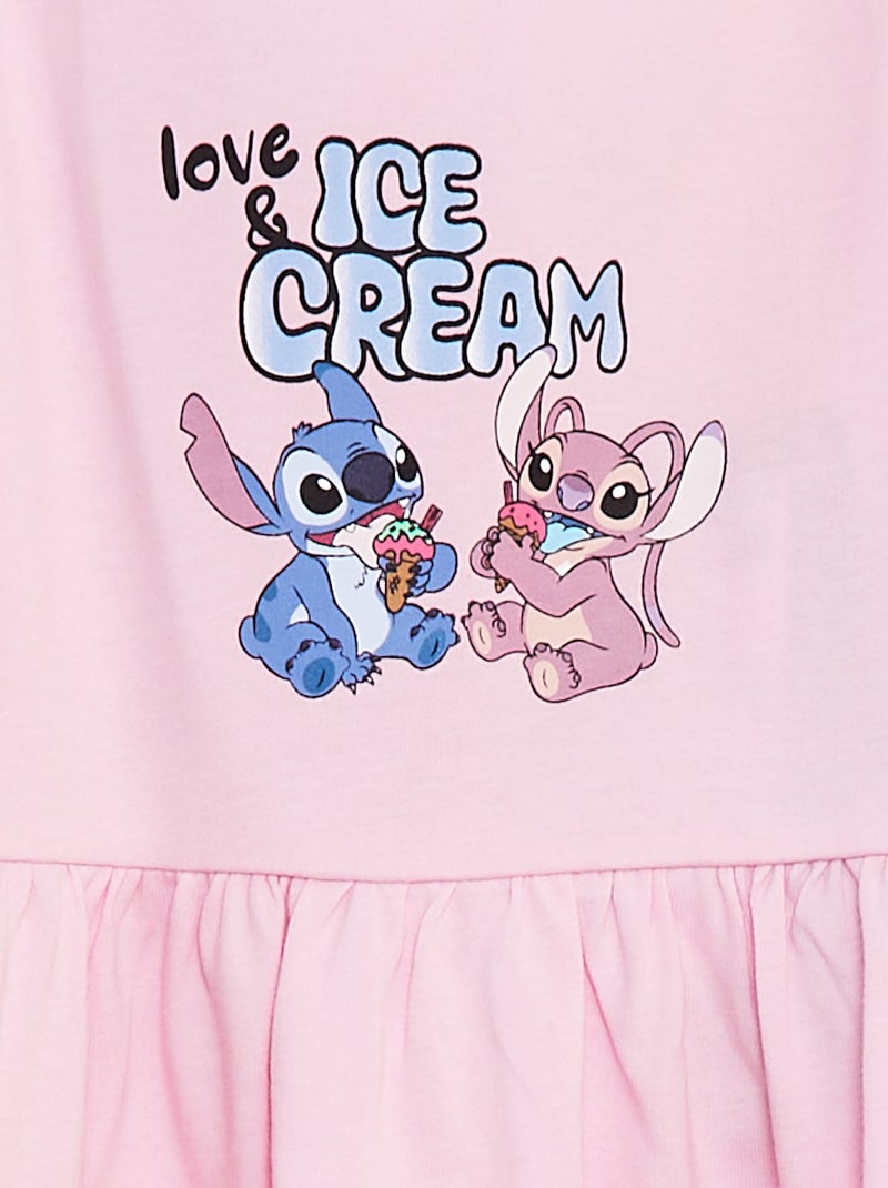 Robe à bretelles 'Stitch' 'Disney' Rose - Kiabi