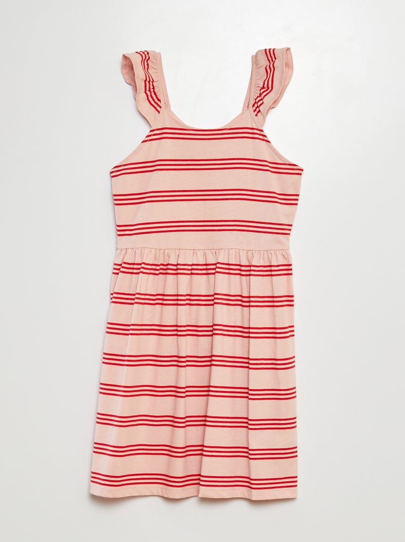 Robe à bretelles volantées à motif ROSE - Kiabi