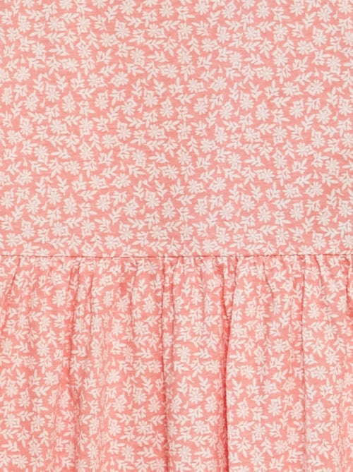 Robe à bretelles volantées à motif - Kiabi