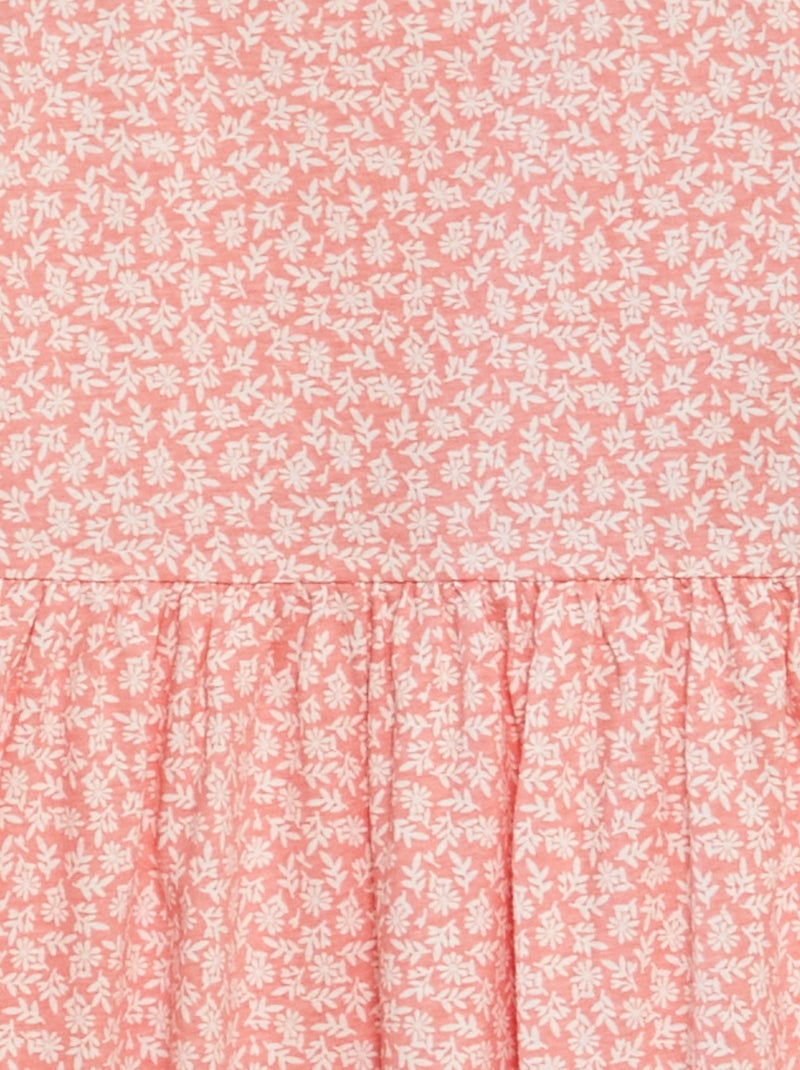 Robe à bretelles volantées à motif Rose fleurs - Kiabi