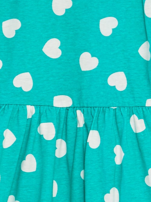 Robe à bretelles volantées à motif - Kiabi