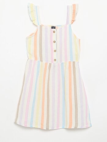 Robe à bretelles volantées