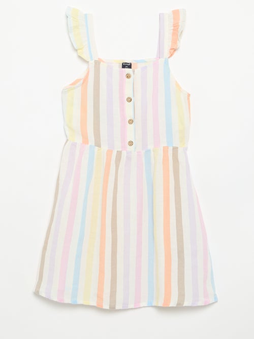 Robe à bretelles volantées - Kiabi