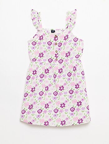 Robe à bretelles volantées