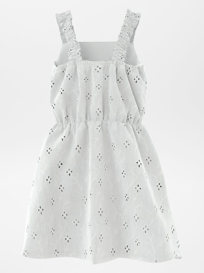 Robe à broderie anglaise BLANC - Kiabi