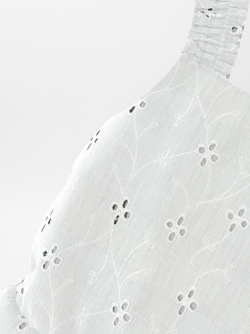 Robe à broderie anglaise BLANC - Kiabi