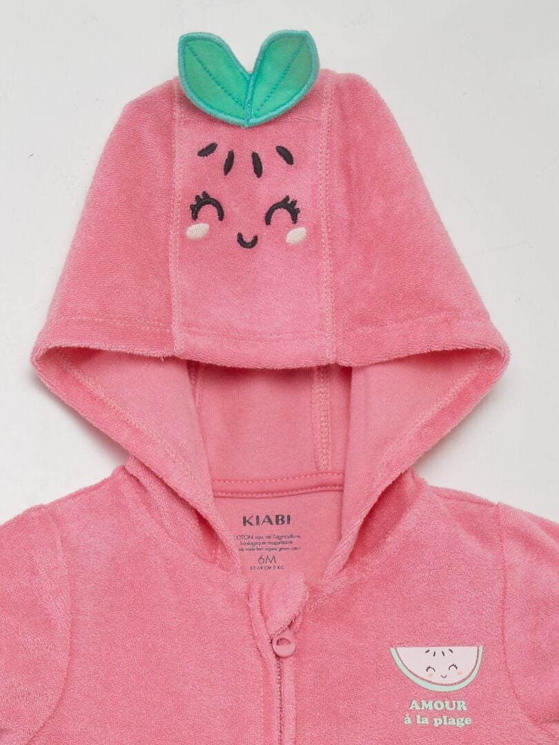 Robe De Bain à Capuche Paul Frank Pour Fille - Taille 24 Mois - Occasion Très Bon état