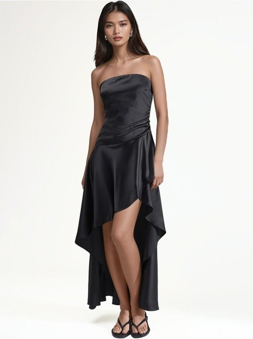 Robe à détail volanté sans bretelles - Kiabi