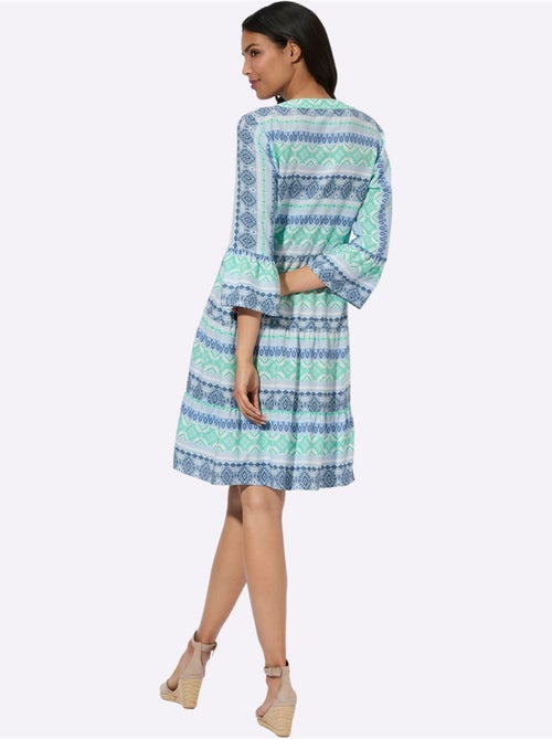 Robe à Effet étagé Viscose Douce Et Fluide - Taille Standard - Moda Vilona - Kiabi