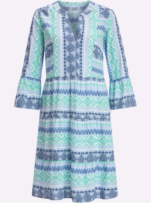 Robe à Effet étagé Viscose Douce Et Fluide - Taille Standard - Moda Vilona - Kiabi