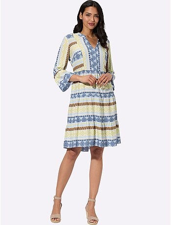 Robe à Effet étagé Viscose Douce Et Fluide - Taille Standard - Moda Vilona