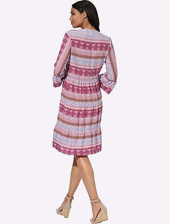 Robe à Effet étagé Viscose Douce Et Fluide - Taille Standard - Moda Vilona