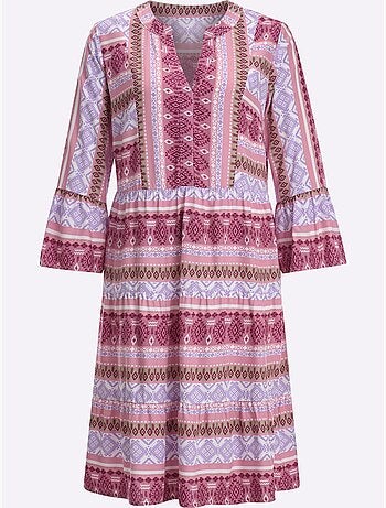 Robe à Effet étagé Viscose Douce Et Fluide - Taille Standard - Moda Vilona