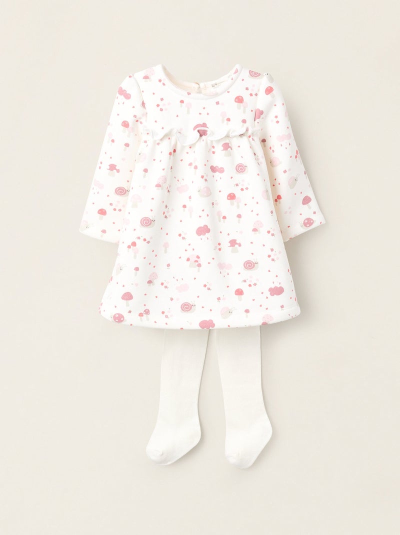 Robe à Effet Thermique + Collant Blanc - Kiabi