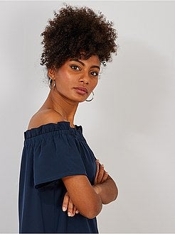 Robe à encolure bardot - Kiabi