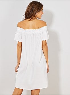 Robe à encolure bardot - Kiabi