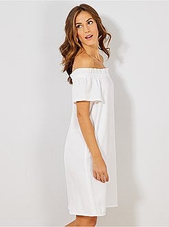 Robe à encolure bardot - Kiabi