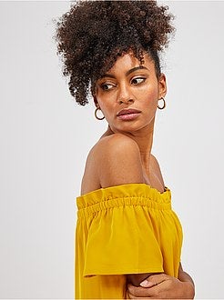 Robe à encolure bardot - Kiabi