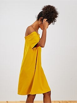 Robe à encolure bardot - Kiabi