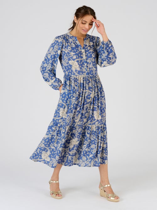 Robe à étages pure viscose - Damart - Kiabi