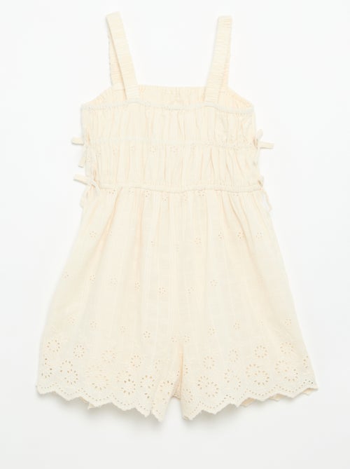 Robe à fines bretelles avec broderies all over - Kiabi