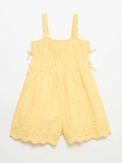Robe à fines bretelles avec broderies all over - Kiabi