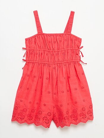 Robe à fines bretelles avec broderies all over
