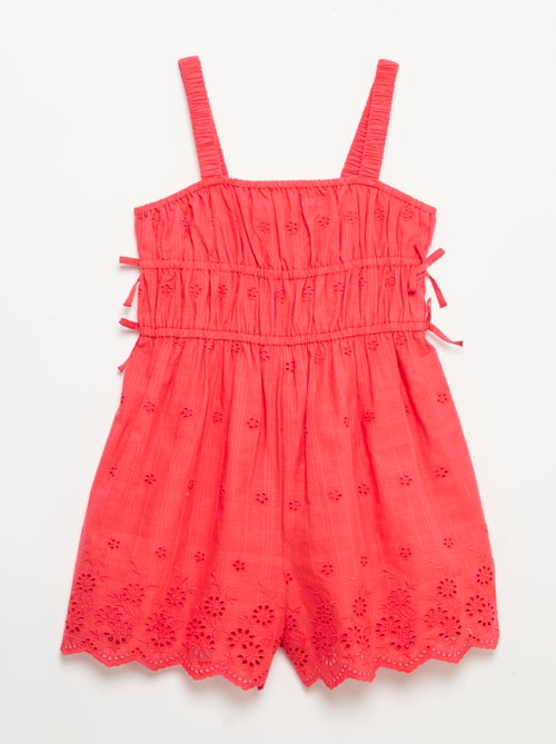 Robe à fines bretelles avec broderies all over - Kiabi