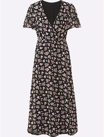 Robe à Fleurs Coupe Affinante - Taille Courte - Witt