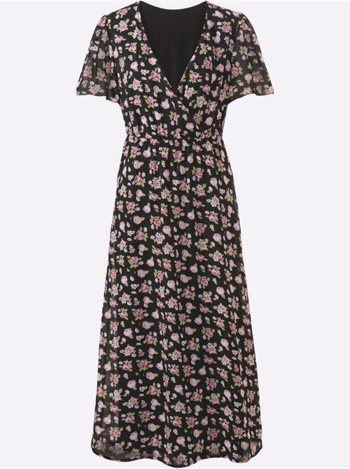 Robe à Fleurs Coupe Affinante - Taille Standard - Witt - Kiabi