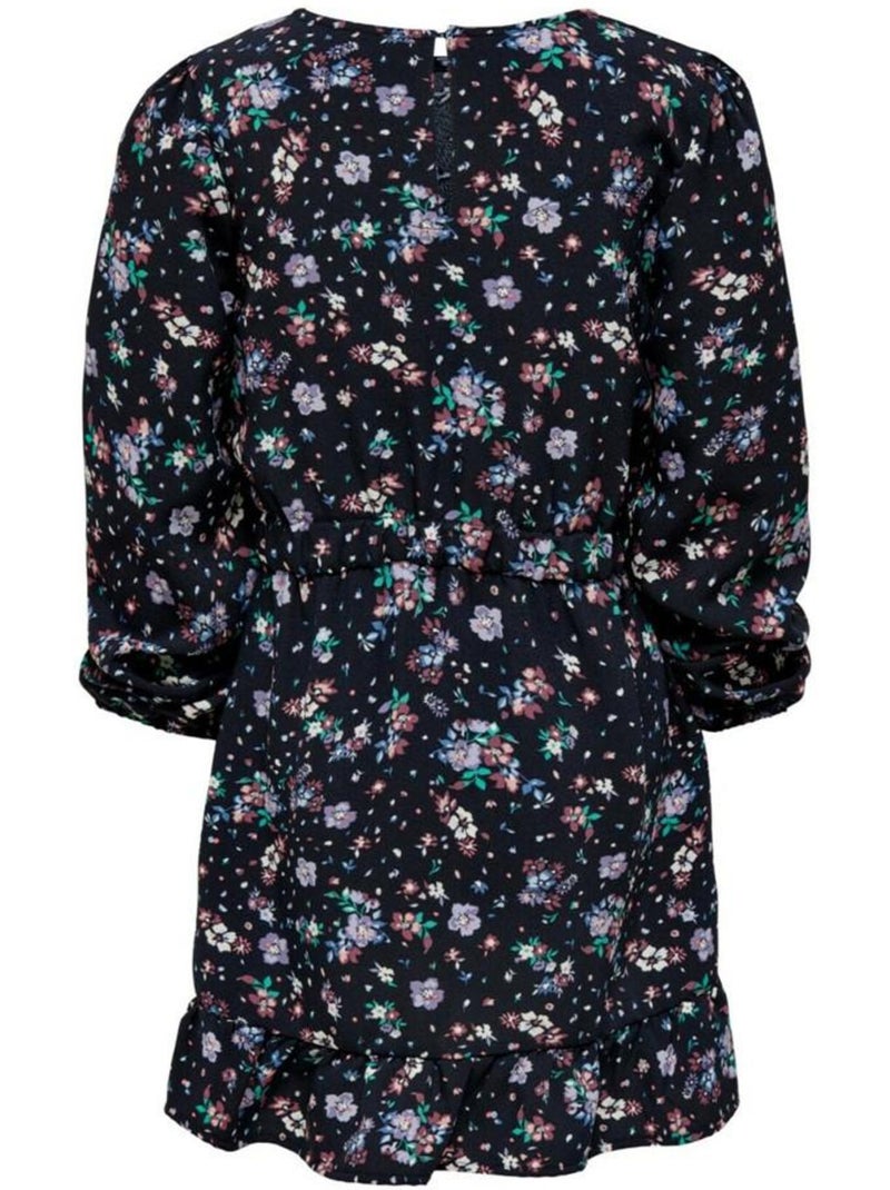 Robe à fleurs Fille Kids Only Bleu marine - Kiabi