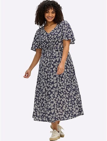 Robe à Fleurs Qualité Modal - Taille Standard - Sheego
