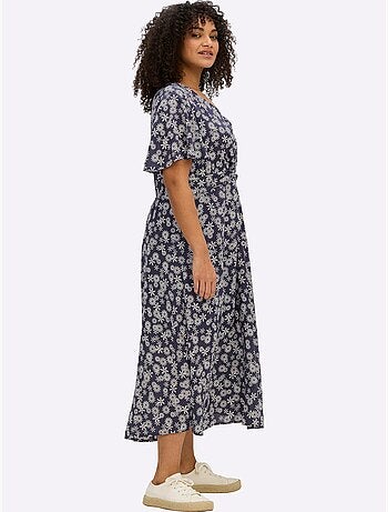 Robe à Fleurs Qualité Modal - Taille Standard - Sheego