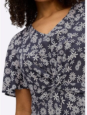 Robe à Fleurs Qualité Modal - Taille Standard - Sheego