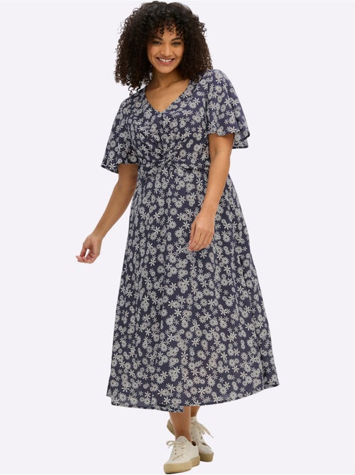 Robe à Fleurs Qualité Modal - Taille Standard - Sheego - Kiabi