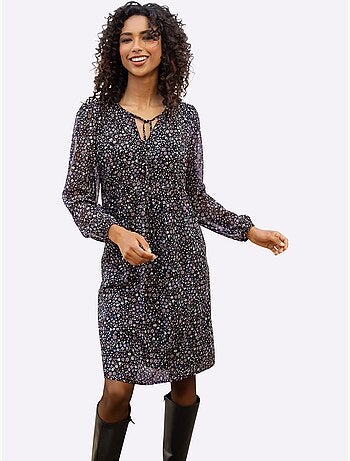 Robe à fleurs qualité tissée - taille standard - helline