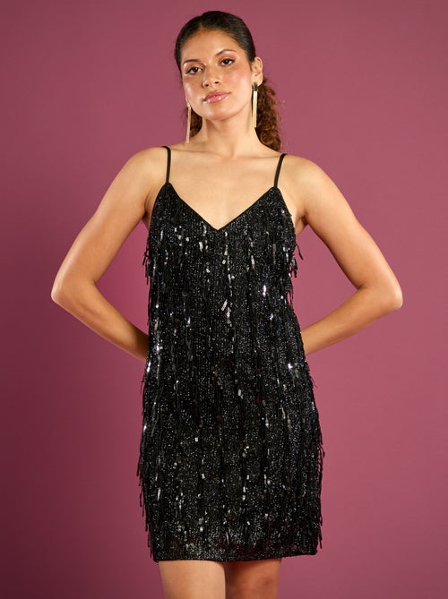 Robe à franges et sequins - Kiabi