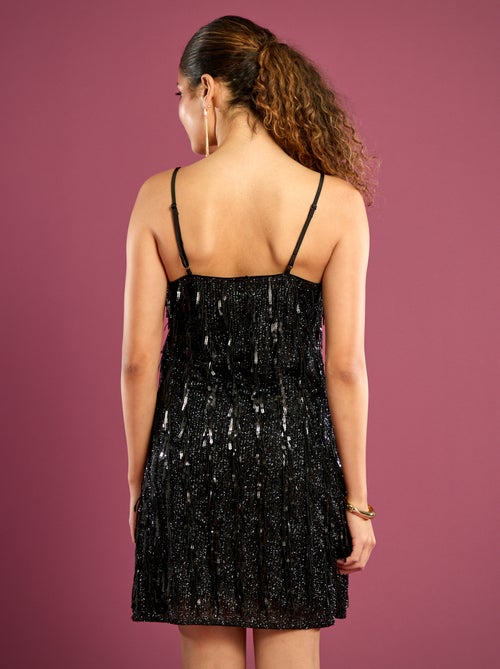 Robe à franges et sequins - Kiabi
