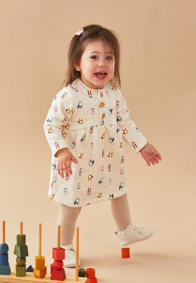 Robe à imprimé animalier en sweatoloudoux, Noukie's Vert - Kiabi