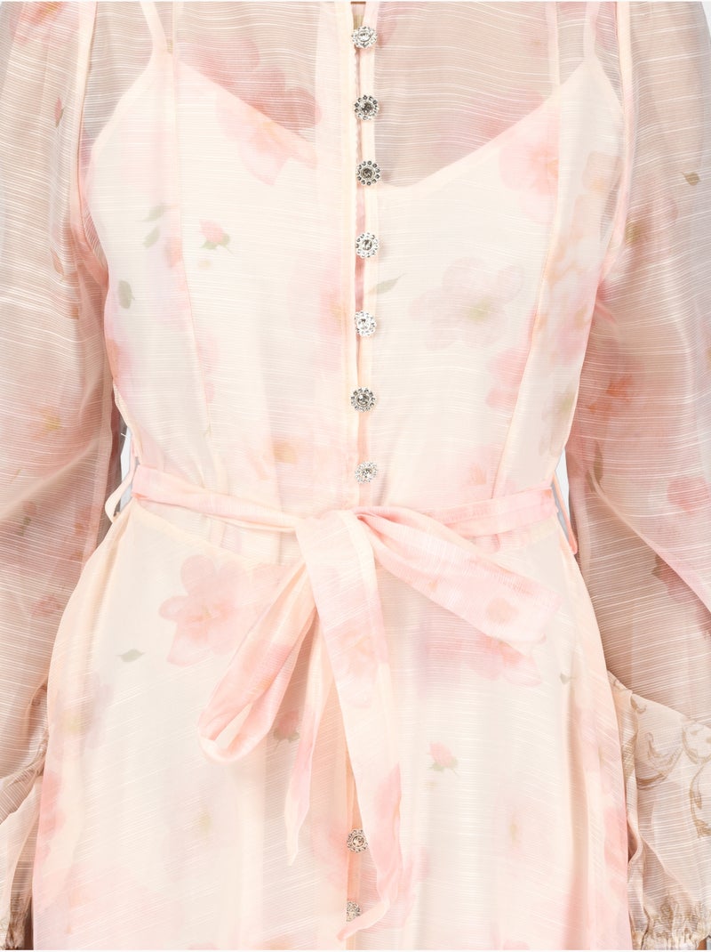 Robe à imprimés Crème - Kiabi