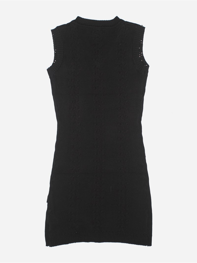 Robe à maille torsadée - Kids Star Noir - Kiabi