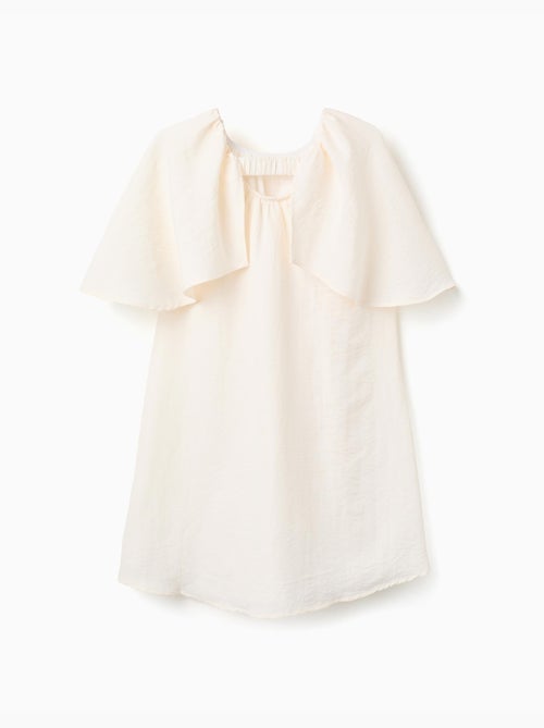 Robe à manches cape et appliqué floral - Kiabi