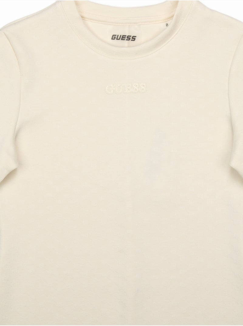 Robe à manches courtes - Guess kids Blanc cassé - Kiabi