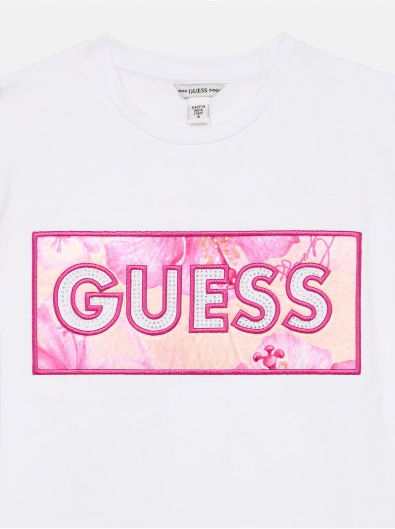 Robe à manches courtes - Guess kids Blanc - Kiabi
