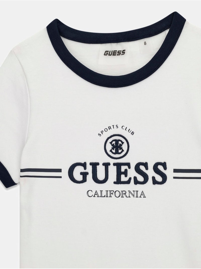 Robe à manches courtes - Guess kids Blanc - Kiabi