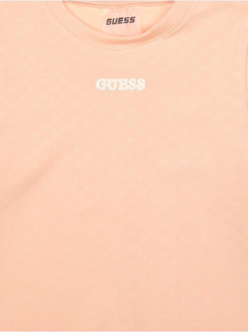 Robe à manches courtes - Guess kids Orange - Kiabi